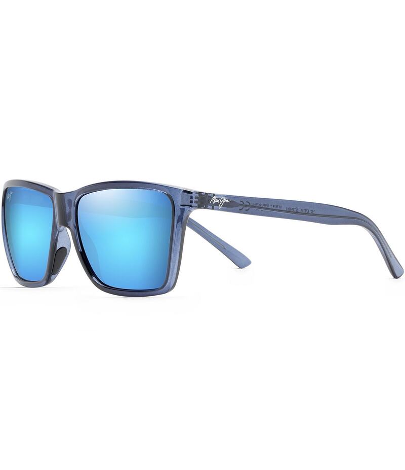マウイジム レディース アクセサリー サングラス・アイウェア プラスサイズ Maui Jim Cruzem PolarizedPlus2R Round 57mm Sunglasses Dark Translucent Blue ブルー