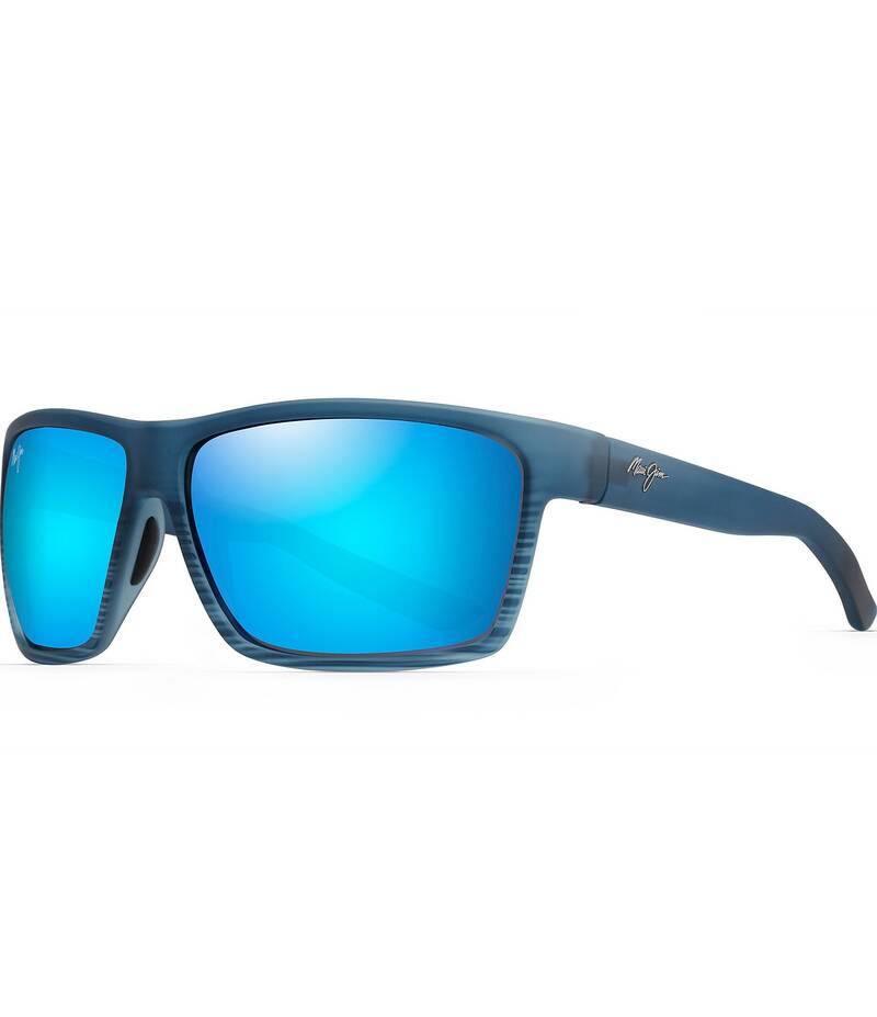 マウイ体育館 レディース 付属品 サングラス・アイウェア つけ加える大きさ Maui Jim Alenuihaha PolarizedPlus2R Wrap 64粍 Sunglasses Blue Black Stripe 黒いこと