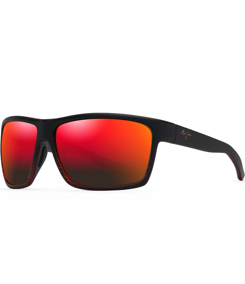 マウイ体育館 レディース 付属品 サングラス・アイウェア つけ加える大きさ Maui Jim Alenuihaha PolarizedPlus2R Wrap 64粍 Sunglasses Burgundy Stripe バーガンディ