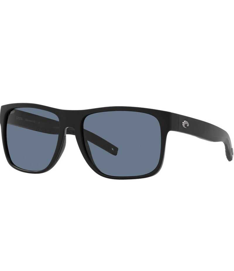 コスタ レディース アクセサリー サングラス・アイウェア Costa Unisex Spearo Polarized 59mm Square Sunglasses Matte Black ブラック