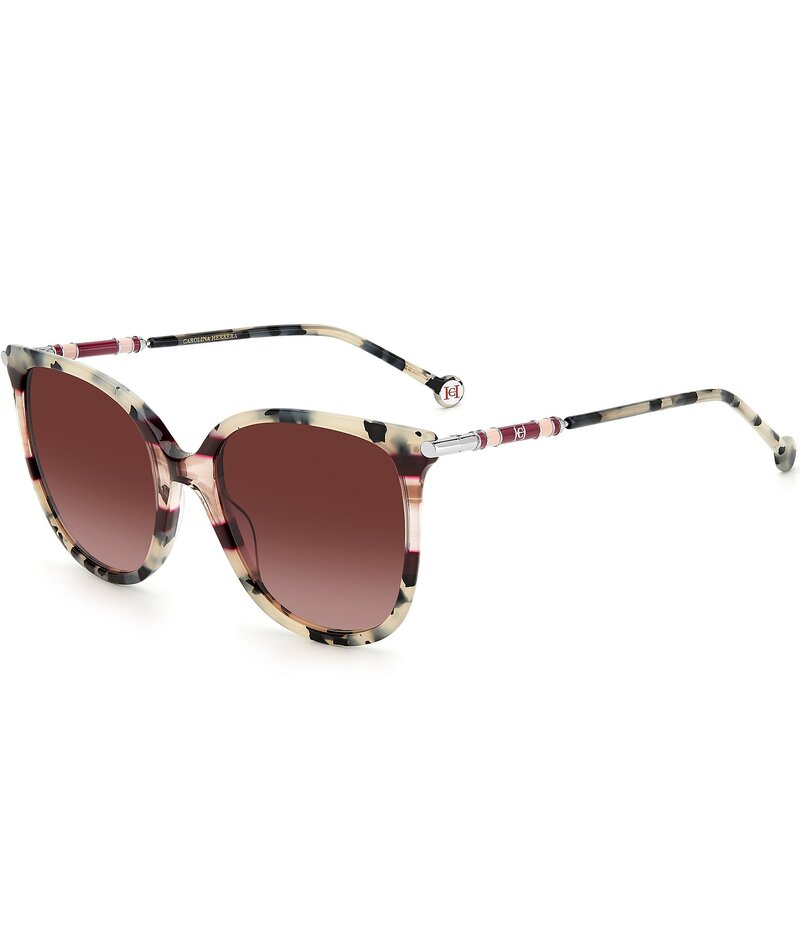 キャロライナヘレラ レディース 付属物 サングラス・アイウェア Carolina Herrera Women\u0027s CH0023 55粍 Tortoise Rectangle Sunglasses Nude Havana 眼鏡・サングラス-その他