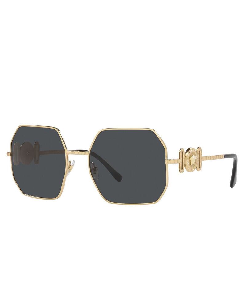 ヴェルサーチ レディース 付属物 サングラス・アイウェア Versace Unisex Ve2248 58粍 Non-Polarized Hexagonal Sunglasses Gold ゴールド