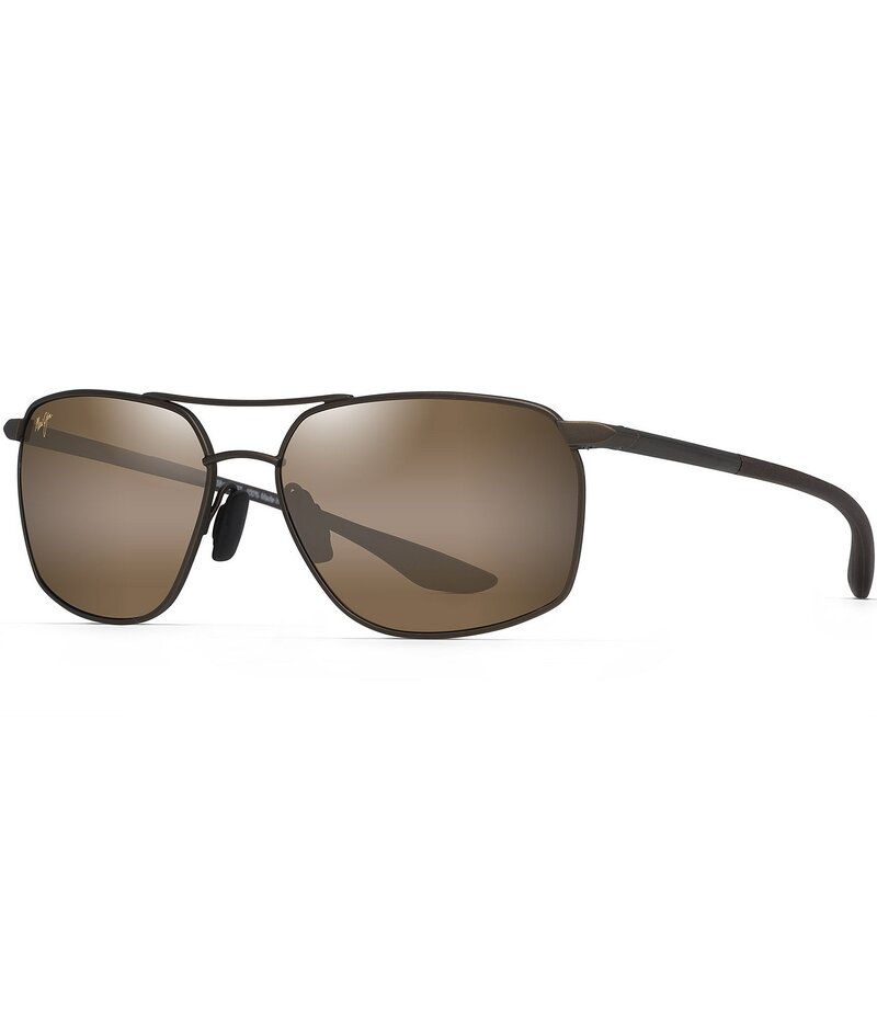 マウイ体育館 レディース 佩び物 サングラス・アイウェア Maui Jim Men\u0027s Rectangular Puu Kukui Polarized Sunglasses Bronze