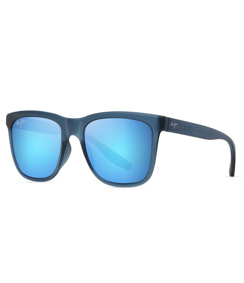 マウイジム レディース アクセサリー サングラス・アイウェア Maui Jim Unisex Pehu 55mm Polarized Mirrored Square Sunglasses Matte Navy ネイビー