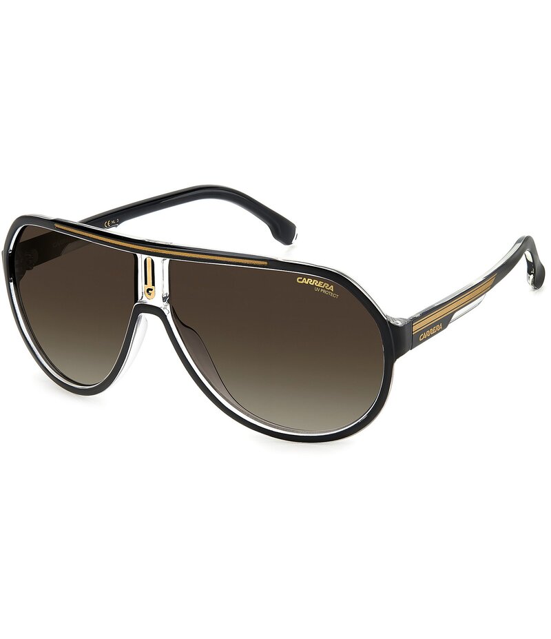 カレーナ レディース アクセサリー サングラス・アイウェア Carrera Men's 1057/s Aviator Sunglasses Black Gold ブラック