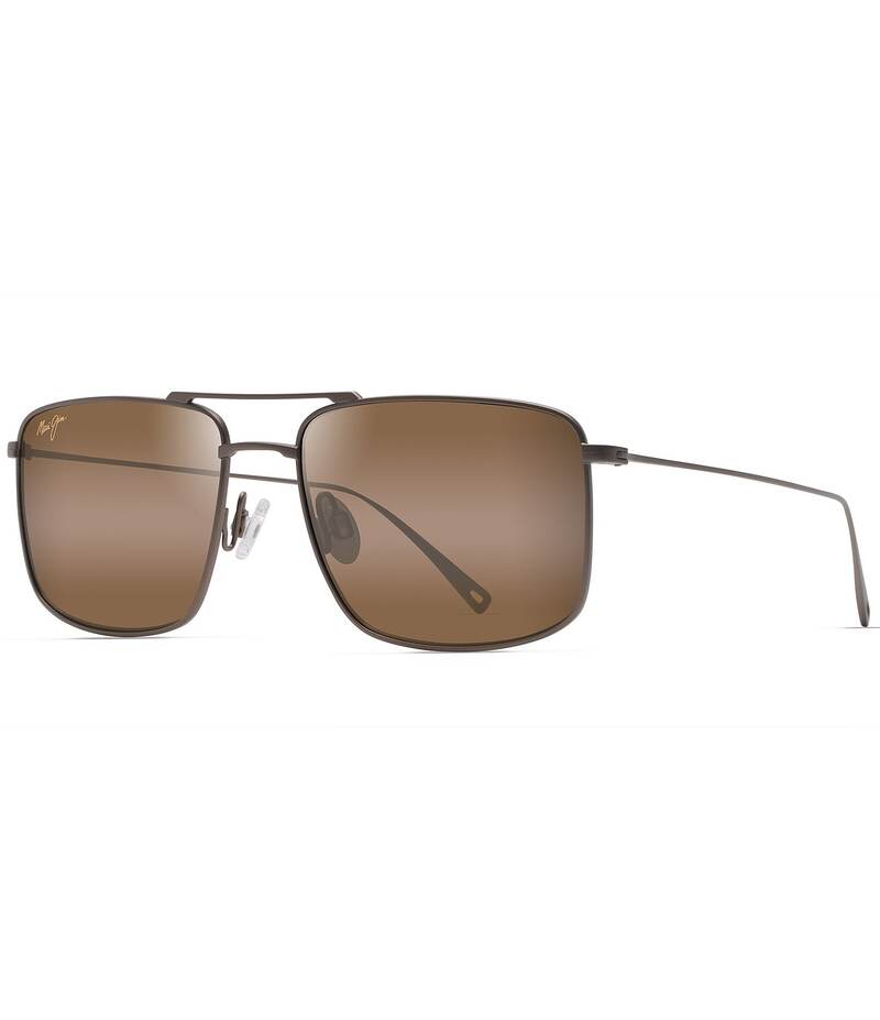 マウイジム レディース アクセサリー サングラス・アイウェア Maui Jim Men's Aeko 55mm Aviator Polarized Sunglasses Satin Sepia
