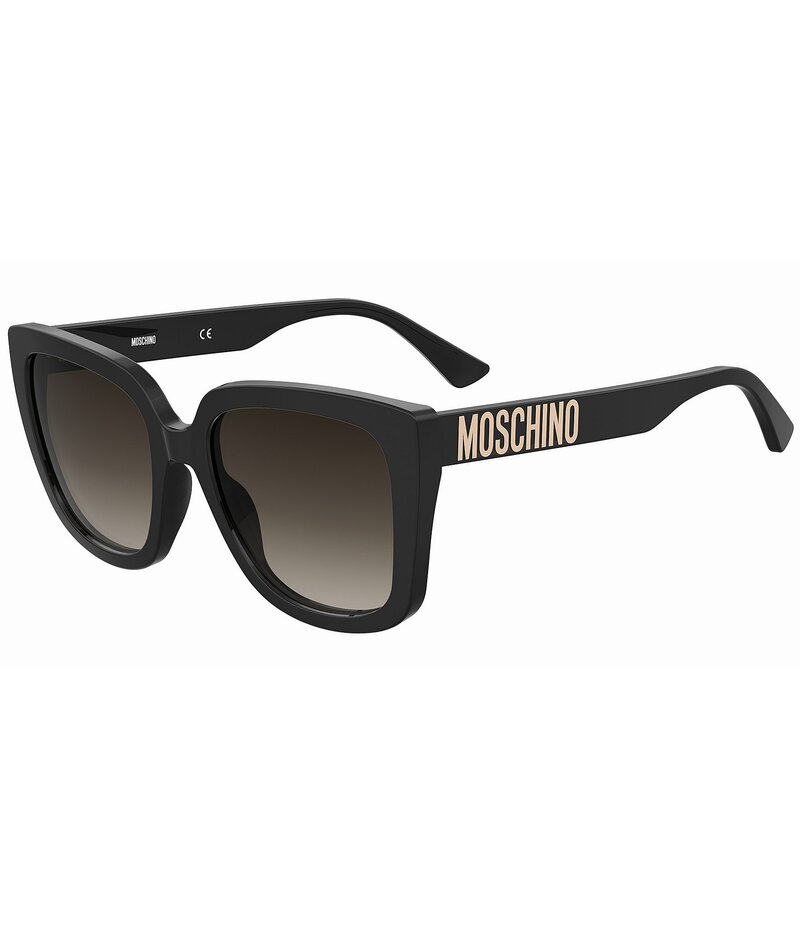モスキーノ レディース アクセサリー サングラス・アイウェア Moschino Women's MOS146S Square Sunglasses Black ブラック