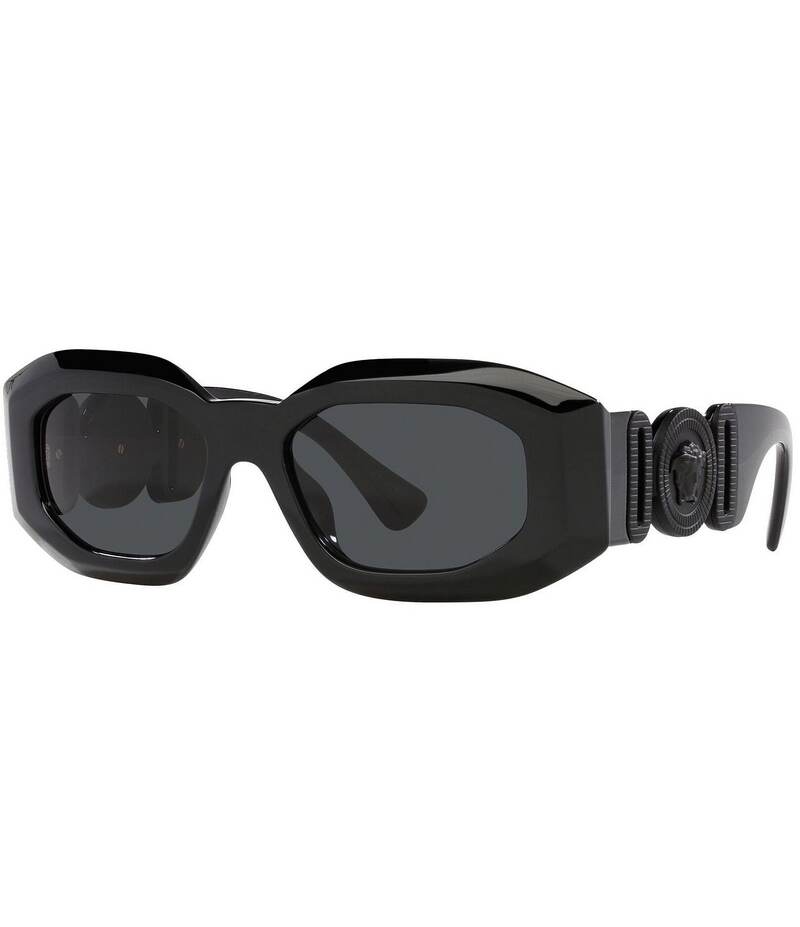 ヴェルサーチ レディース アクセサリー サングラス・アイウェア Versace Unisex VE4425U 54mm Rectangle Sunglasses Dark Grey グレー