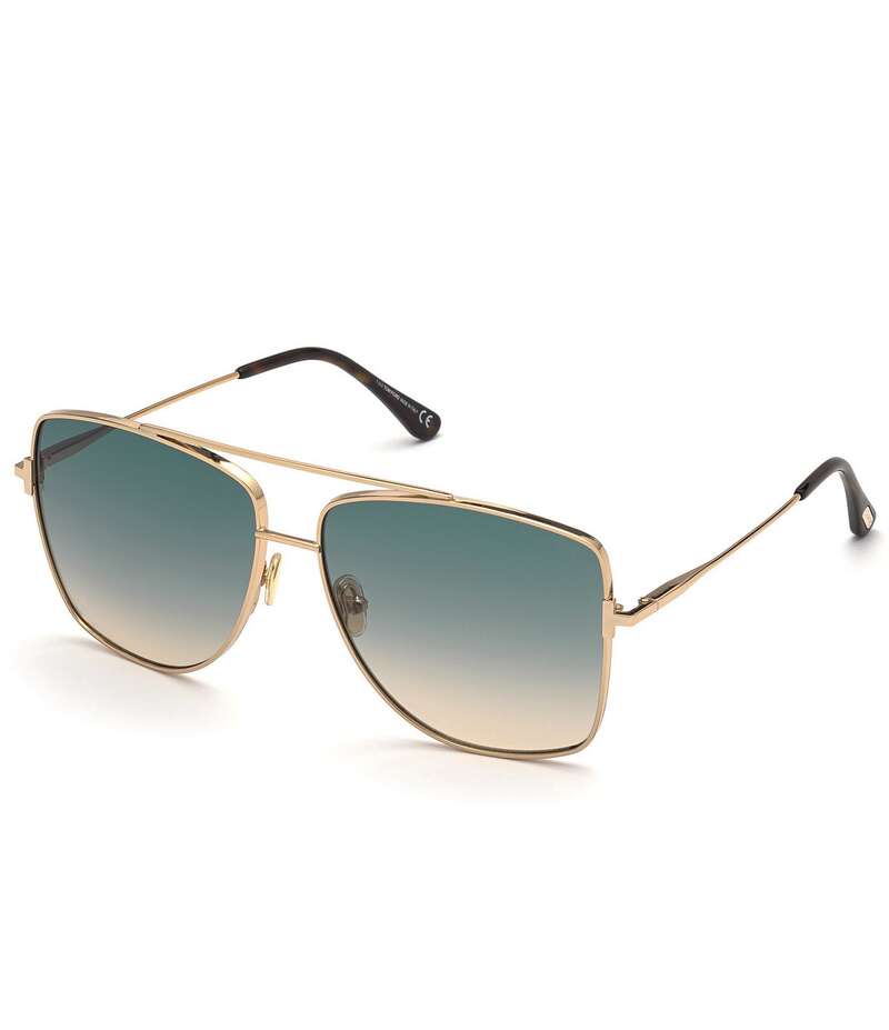 トム・ジェラルド・r・フォード レディース 付属物 サングラス・アイウェア TOM FORD Unisex Reggie 61粍 Aviator Sunglasses Rose Gold ゴールド