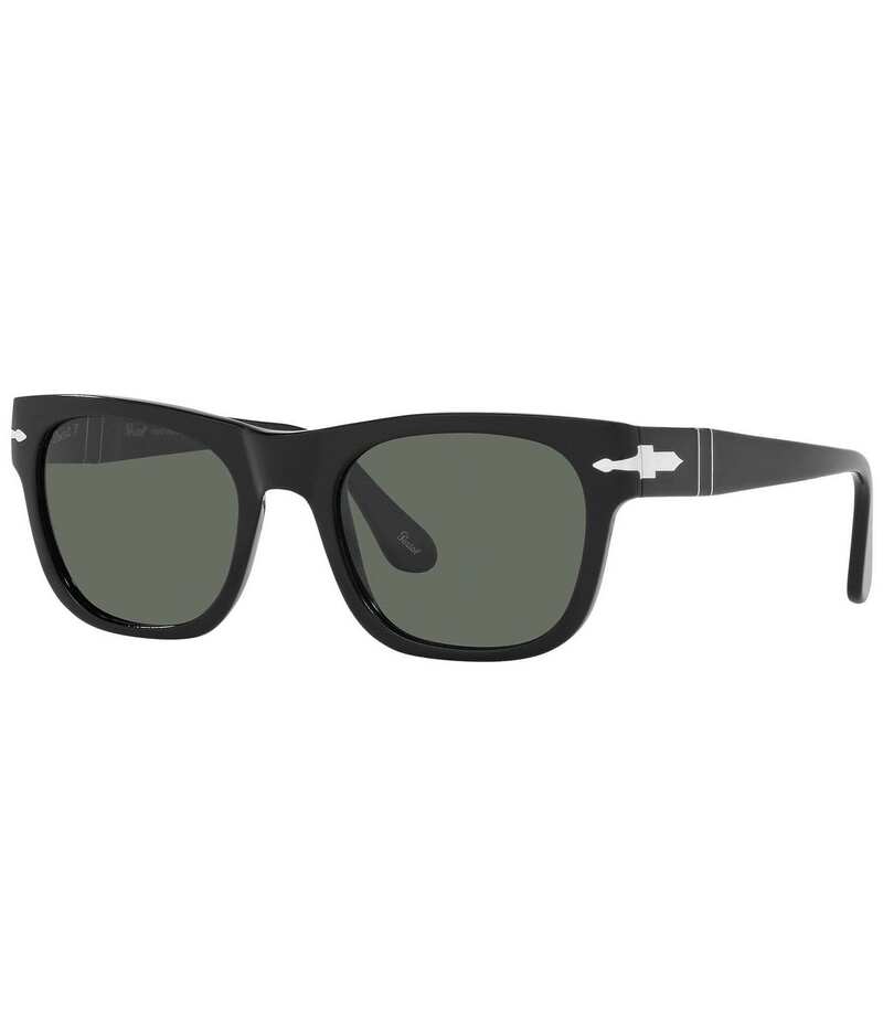 ペルソル レディース 佩び物 サングラス・アイウェア Persol Unisex PO3269S 54粍 Rectangle Polarized Sunglasses Black 黒いこと