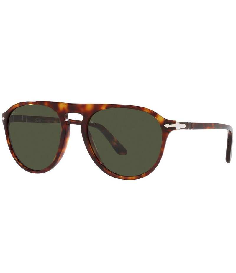 ペルソル レディース 付属物 サングラス・アイウェア Persol Unisex PO3302S Havana 55粍 Aviator Sunglasses Havana