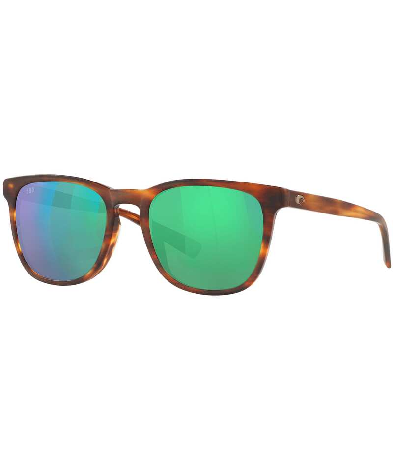 コスタ レディース 付属品 サングラス・アイウェア Costa Unisex 6S2002 Sullivan Tortoise 53粍 Square Sunglasses Matte Tortoise