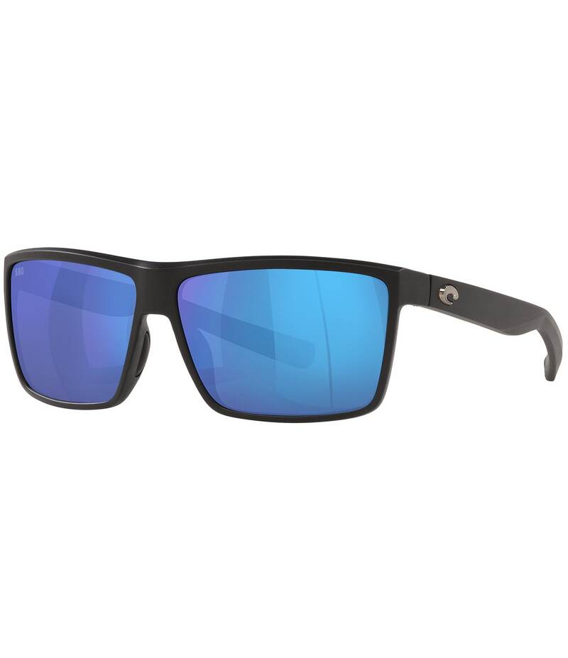 コスタ レディース 付属品 サングラス・アイウェア Costa Men\u0027s 6S9016 Rinconcito Crystal Mirrored 60粍 Rectangle Polarized Sunglasses Matte Black/Blue 黒いこと