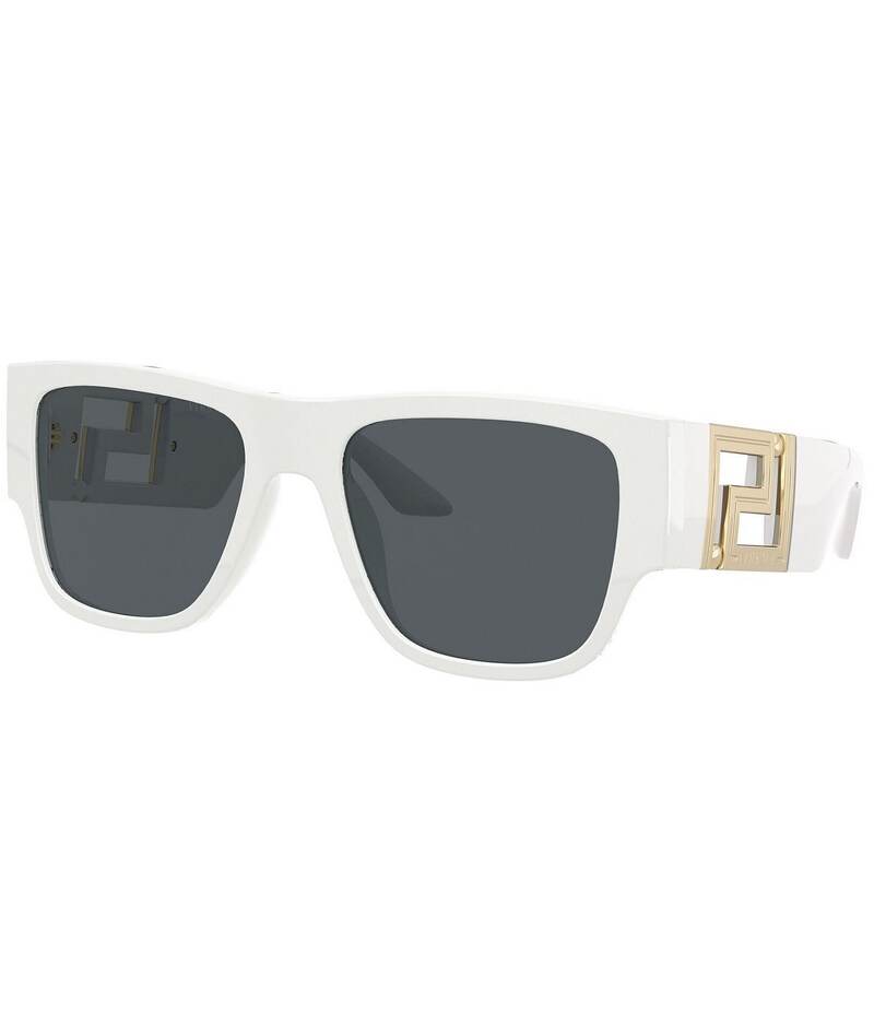 ヴェルサーチ レディース 付属物 サングラス・アイウェア Versace Men\u0027s Ve4403 57粍 Rectangle Sunglasses White 白いこと