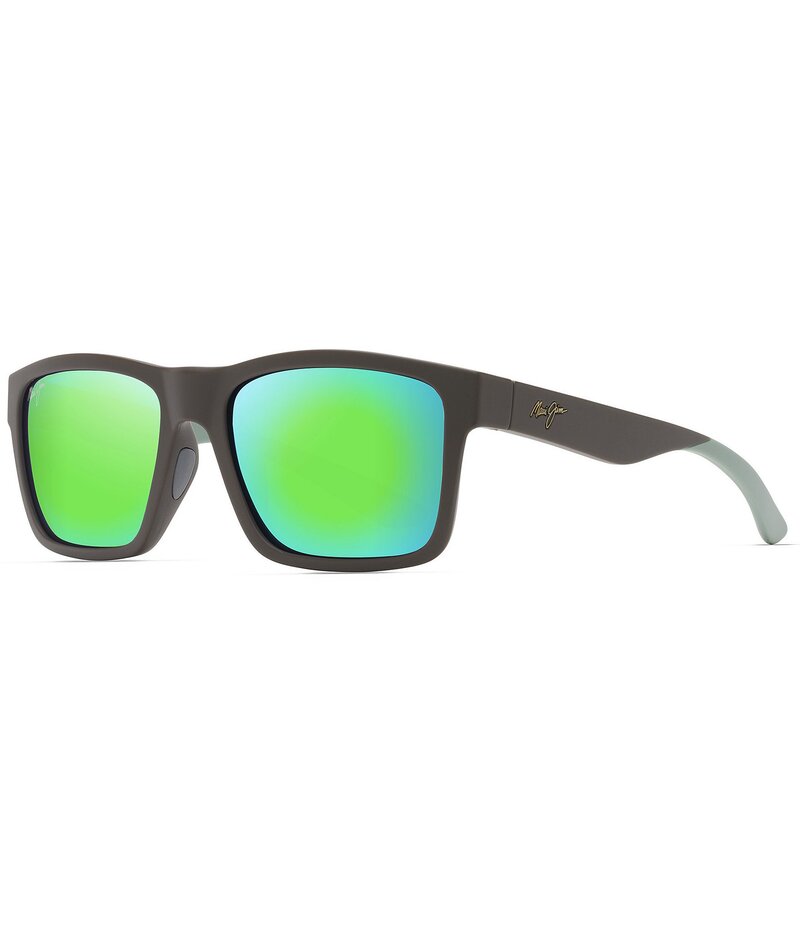 マウイ体育館 レディース 付属品 サングラス・アイウェア つけ加える大きさ Maui Jim Unisex The Flats PolarizedPlus2R 57粍 Rectangle Mirrored Sunglasses Brown/Mint ペパーミント