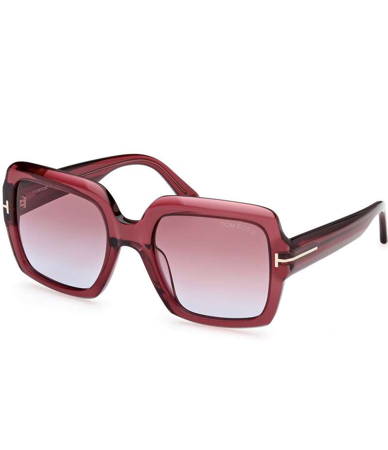 トム・フォード レディース アクセサリー サングラス・アイウェア TOM FORD Women's Kaya 54mm Square Sunglasses Transparent Wine ワイン