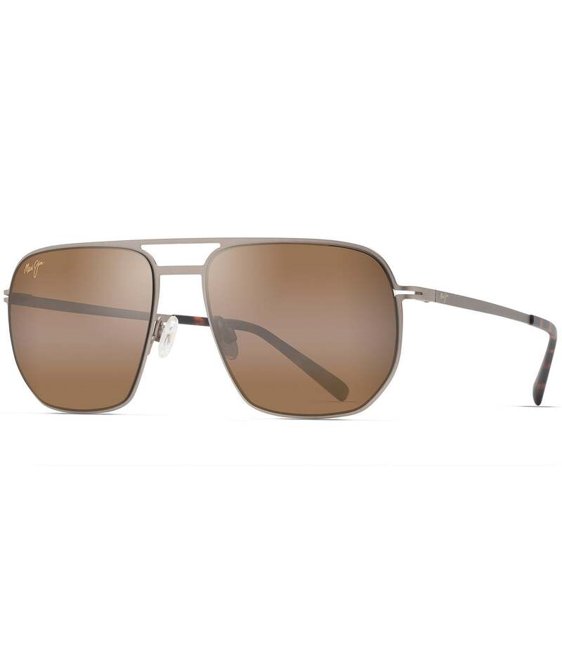 マウイ体育館 レディース 付属品 サングラス・アイウェア つけ加える大きさ Maui Jim Unisex Shark\u0027s Cove PolarizedPlus2R 55粍 Navigator Sunglasses Satin Sepia