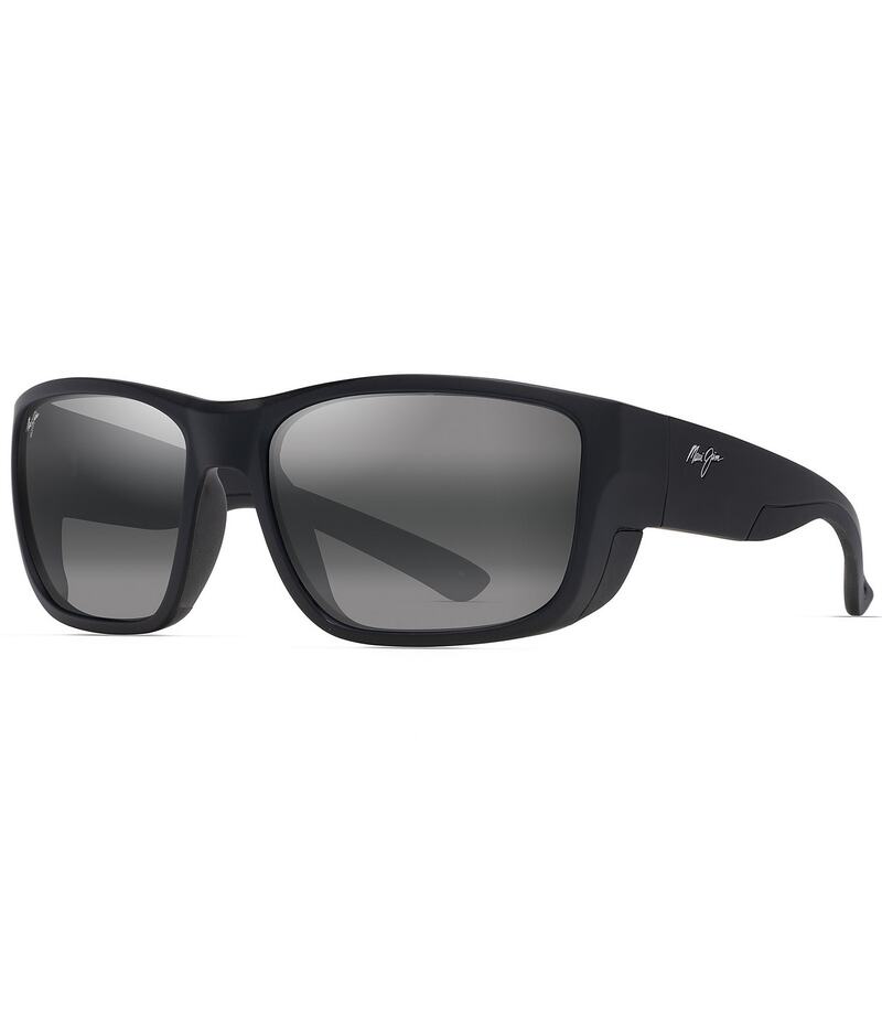 マウイ体育館 レディース 付属品 サングラス・アイウェア つけ加える大きさ Maui Jim Men\u0027s Amberjack PolarizedPlus2R 60粍 Wrap Sunglasses Matte Black 黒いこと