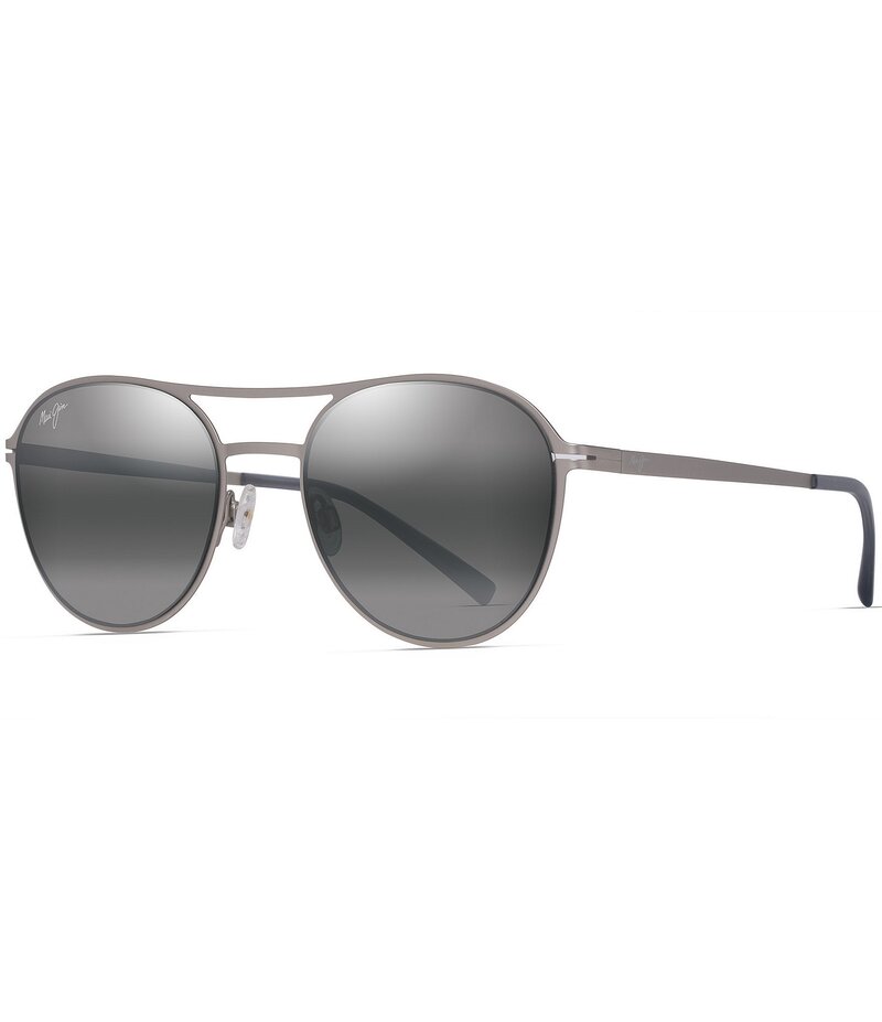 マウイ体育館 レディース 付属品 サングラス・アイウェア つけ加える大きさ Maui Jim Unisex Half Moon PolarizedPlus2R 52粍 Round Sunglasses Titanium