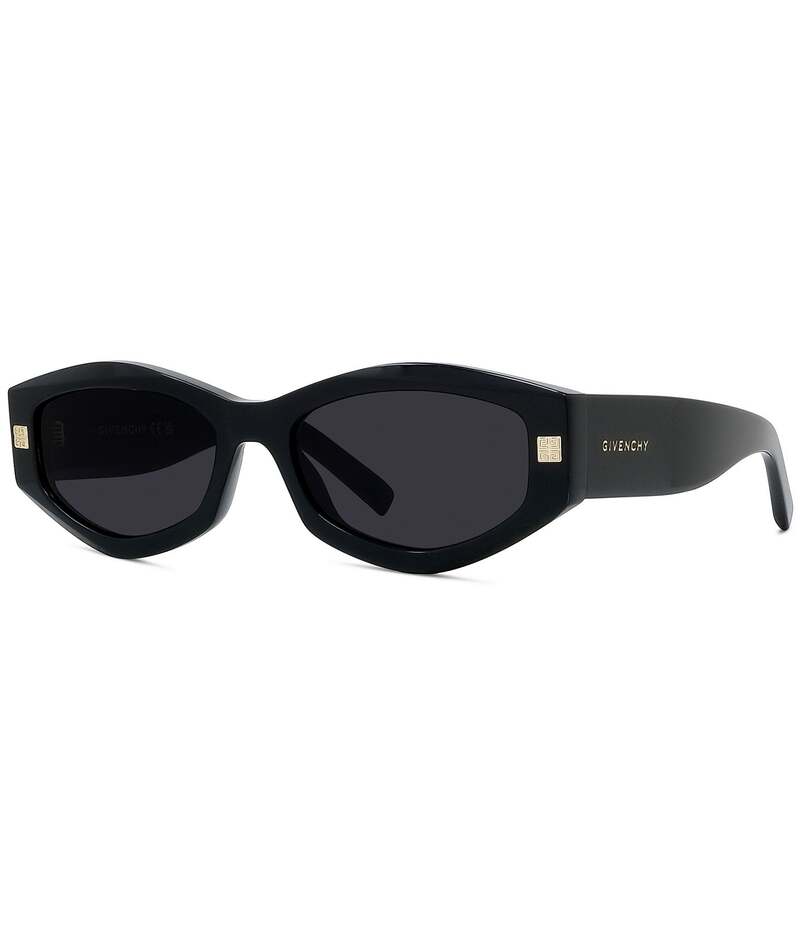 ジバンシー レディース 付属品 サングラス・アイウェア Givenchy Women\u0027s GV Day 54粍 Geometric Sunglasses Shiny Black/Smoke 黒いこと