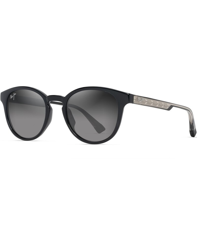 マウイジム レディース アクセサリー サングラス・アイウェア プラスサイズ Maui Jim Unisex Hiehie PolarizedPlus2R50mm Round Sunglasses Black ブラック