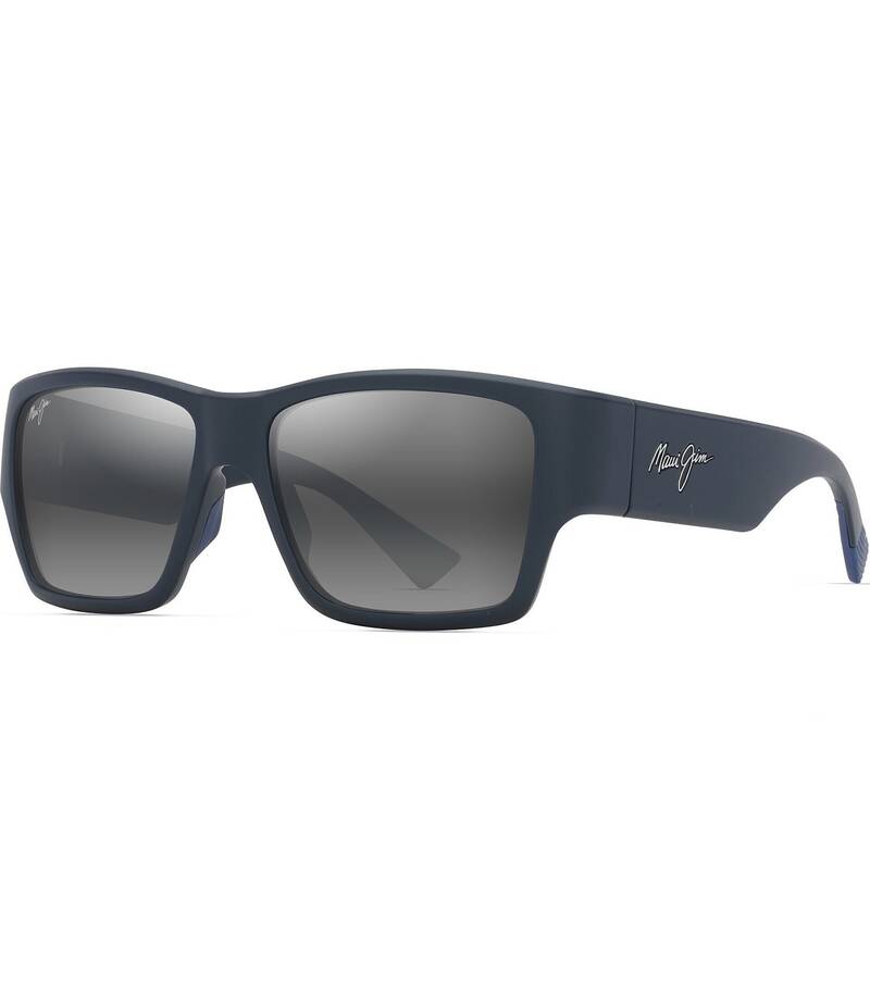 マウイジム レディース アクセサリー サングラス・アイウェア プラスサイズ Maui Jim Unisex Ka'olu PolarizedPlus2R 57mm Wrap Sunglasses Matte Blue ブルー