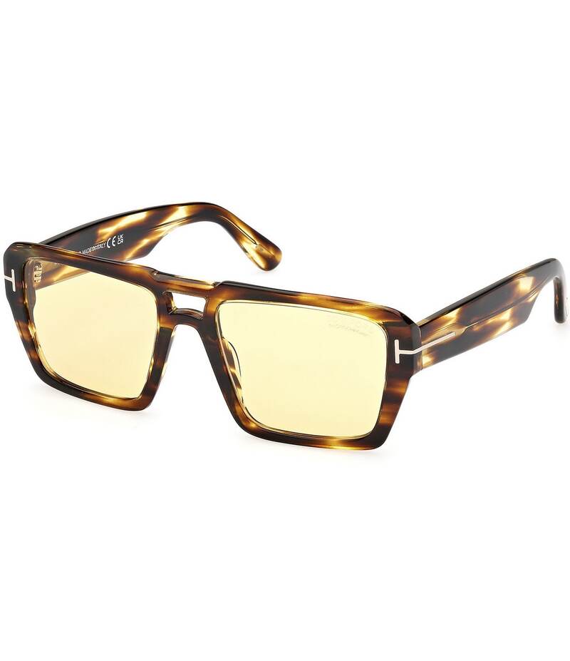 トム・ジェラルド・r・フォード レディース 付属物 サングラス・アイウェア TOM FORD Men\u0027s Redford 56粍 Navigator Sunglasses Dark Havana/Brown 赤銅色