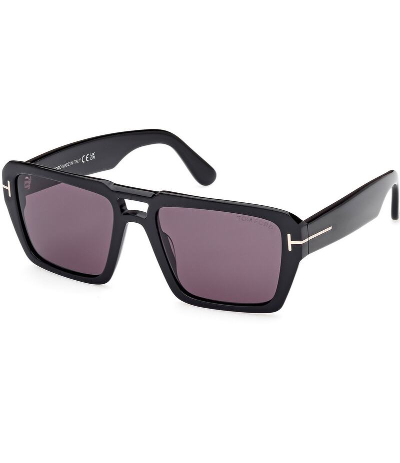 トム・ジェラルド・r・フォード レディース 付属物 サングラス・アイウェア TOM FORD Men\u0027s Redford 56粍 Navigator Sunglasses Black/Smoke 黒いこと