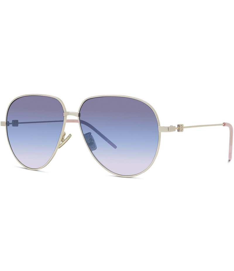ジバンシー レディース 付属品 サングラス・アイウェア Givenchy Unisex GV Speed 60粍 Mirrored Aviator Sunglasses Shiny Light Gold/Violet 相撲取り草