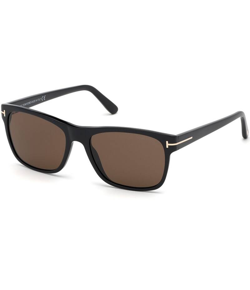 トム・ジェラルド・r・フォード レディース 付属品 サングラス・アイウェア TOM FORD Men\u0027s Giulio 57粍 Square Sunglasses Shiny Black/Roviex 黒いこと