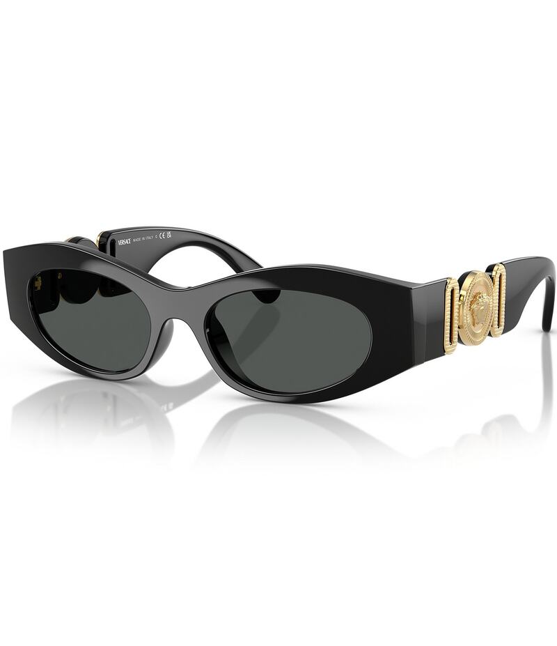 ヴェルサーチ レディース 佩び物 サングラス・アイウェア Versace Women\u0027s VE4480 51粍 Oval Sunglasses Black 黒いこと
