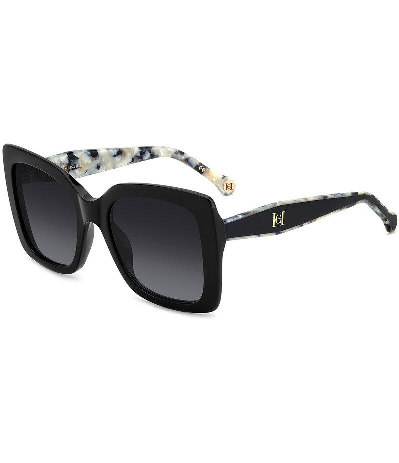 キャロライナヘレラ レディース 付属品 サングラス・アイウェア Carolina Herrera Women\u0027s HER0258 54粍 Square Sunglasses Black 黒いこと