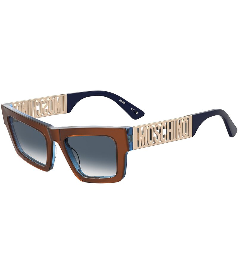モスキーノ レディース アクセサリー サングラス・アイウェア Moschino Women's MOS171 53mm Rectangle Sunglasses Bronze