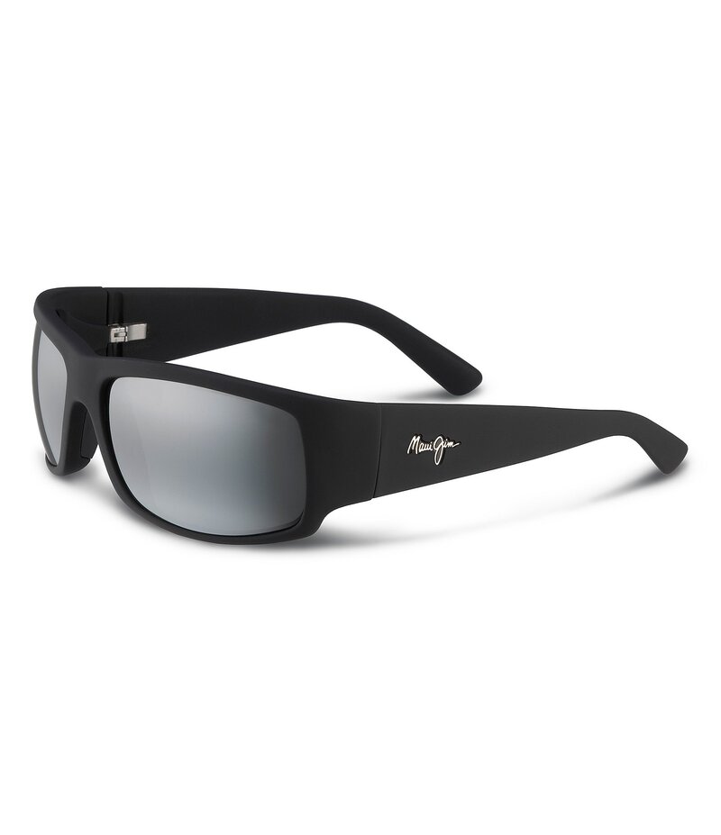 マウイ体育館 レディース 付属品 サングラス・アイウェア つけ加える大きさ Maui Jim World Cup PolarizedPlus2 Wrap 64粍 Sunglasses Matte Black 黒いこと