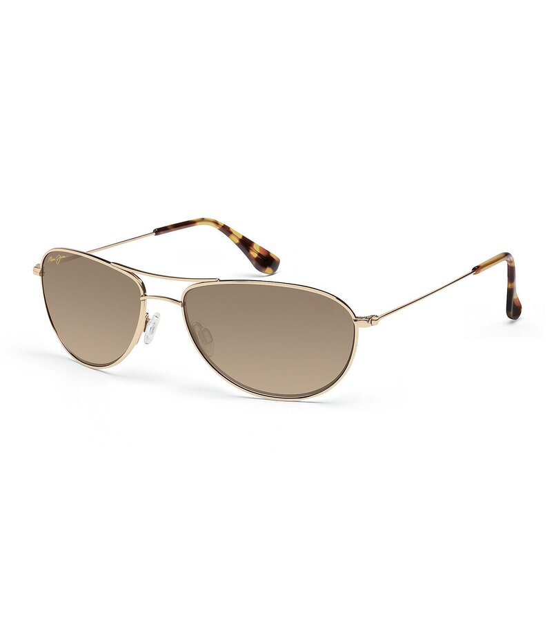 マウイジム レディース アクセサリー サングラス・アイウェア プラスサイズ Maui Jim Baby Beach PolarizedPlus2R Aviator 56mm Sunglasses Gold ゴールド