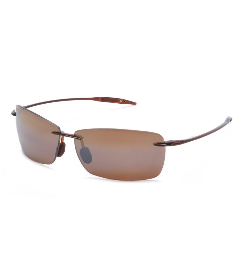 マウイジム レディース アクセサリー サングラス・アイウェア プラスサイズ Maui Jim Lighthouse PolarizedPlus2R Rectangular 65mm Sunglasses Rootbeer