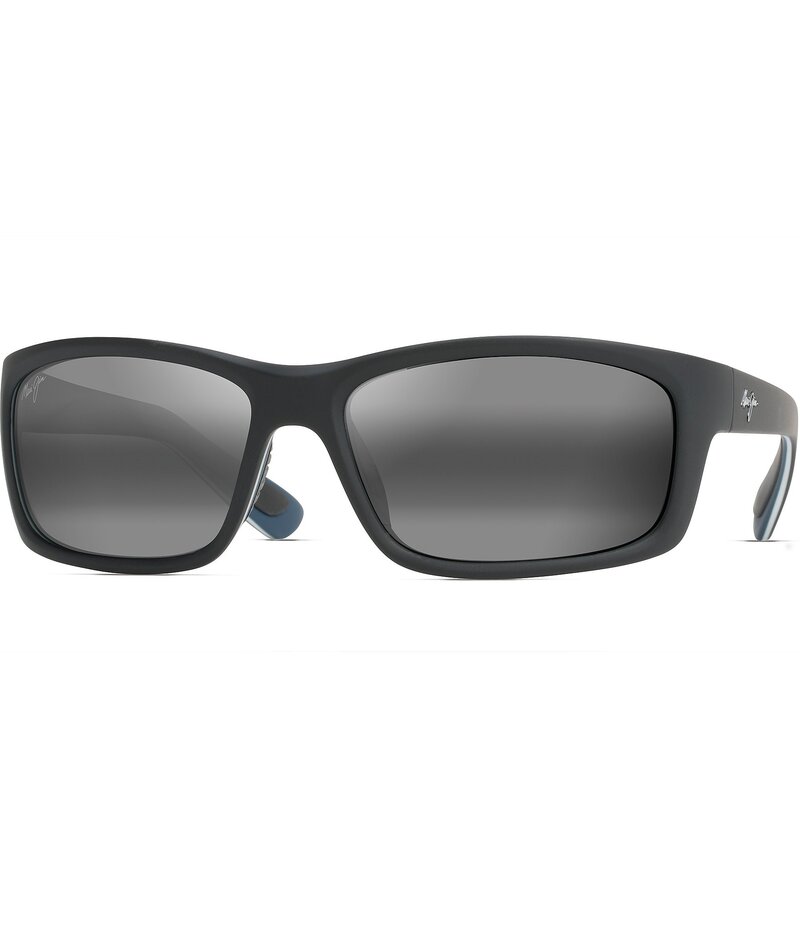 マウイ体育館 レディース 付属品 サングラス・アイウェア つけ加える大きさ Maui Jim Kanaio Coast PolarizedPlus2R Wrap 61粍 Sunglasses Matte Black 黒いこと