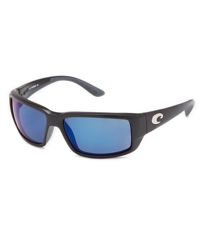 コスタ レディース アクセサリー サングラス・アイウェア Costa Fantail Rectangle Polarized Sunglasses Matte Black/Blue Mirror ブラック
