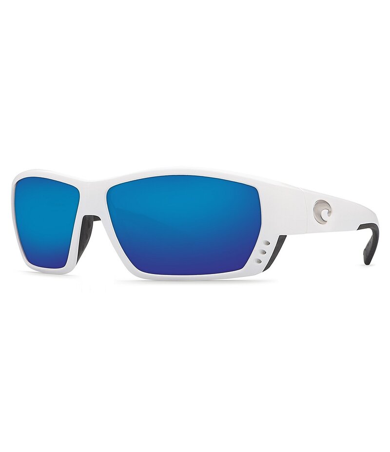 コスタ レディース アクセサリー サングラス・アイウェア Costa Tuna Alley Glass Lens Polarized Sunglasses White Blue Mirror ホワイト