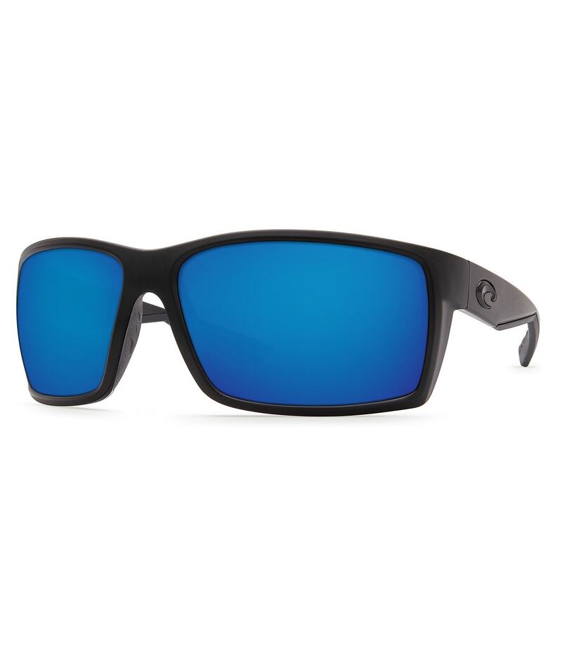 コスタ レディース 付属品 サングラス・アイウェア Costa Reefton Blackout Polarized Mirrored Glass Rectangle Sunglasses Blackout Blue Mirror 青み