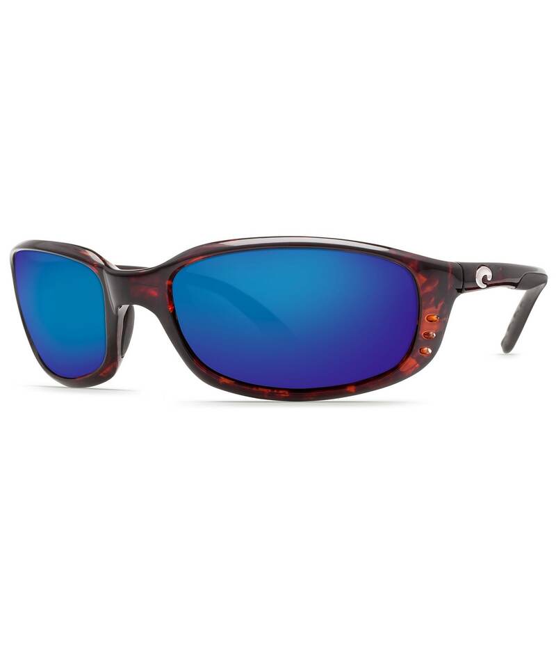 コスタ レディース 付属品 サングラス・アイウェア Costa Brine Polarized Wrap Sunglasses Tortoise Blue Mirror 青み