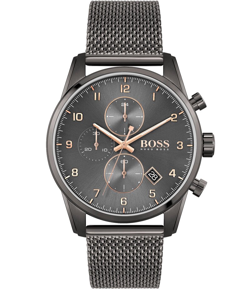 ヒューゴボス レディース アクセサリー 腕時計 メッシュ Hugo Boss Skyliner Grey Mesh Bracelet Watch Grey グレー｜ReVida 店