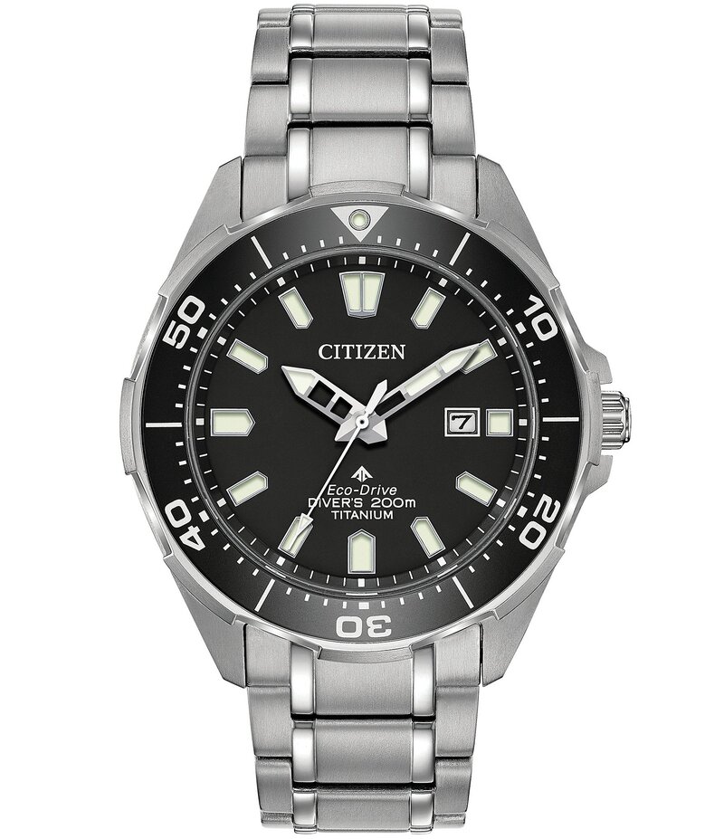 シチズン レディース アクセサリー 腕時計 Citizen Men Promaster Dive Analog Silver Titanium Bracelet Watch Silver シルバー