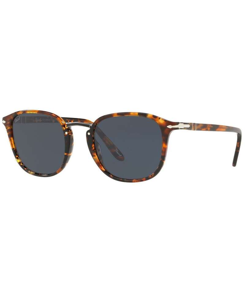 ペルソル レディース 佩び物 サングラス・アイウェア Persol Unisex PO3186S Brown Tortoise 53粍 Round Sunglasses Brown Tortoise 赤銅色