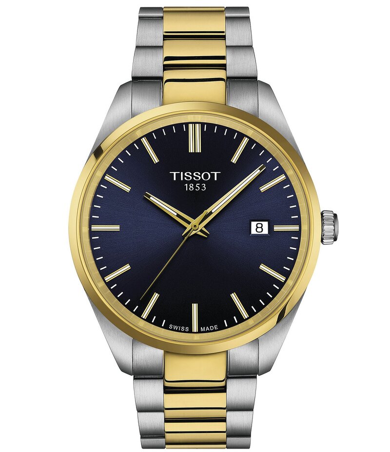 ティソット レディース アクセサリー 腕時計 Tシャツ Tissot Men's Classic Collection Pr 100 Two Tone Stainless Steel Bracelet Watch Two Tone｜ReVida 店