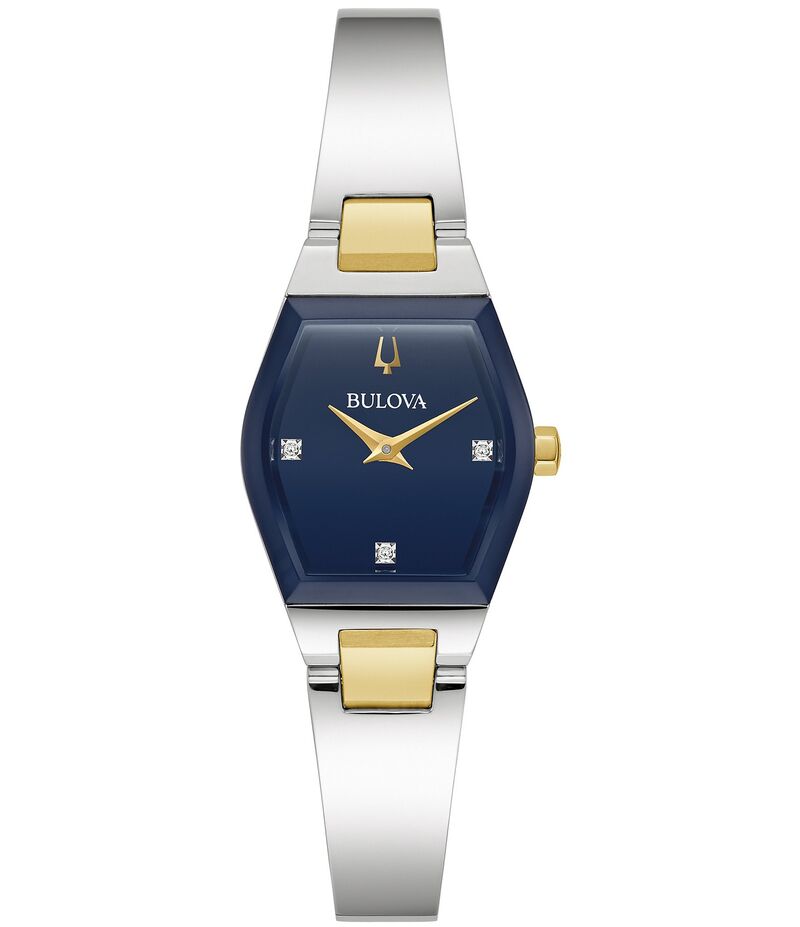 ブロバ レディース 佩び物 ウォッチ Bulova Women\u0027s Blue Dial Quartz Analog Two Tone Bracelet Watch Two tone 青色