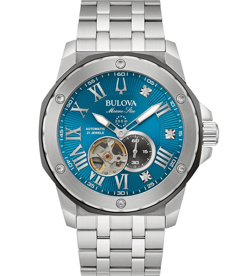 ブロバ レディース アクセサリー 腕時計 Bulova Men's Marine Star March Anthony Automatic Watch Silver シルバー 105,400円