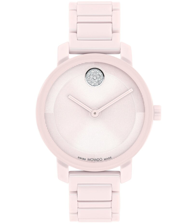 モバド レディース アクセサリー 腕時計 Movado Women's Bold 2.0 Quartz Analog Pink Ceramic Bracelet Watch Pink ピンク