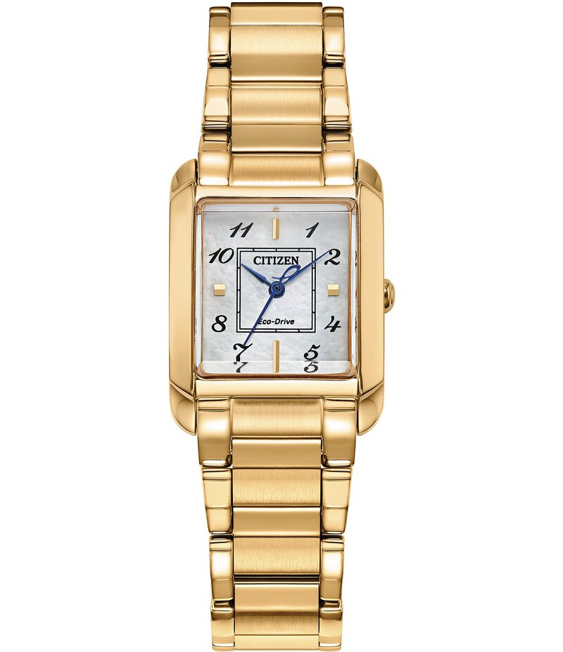 シチズン レディース アクセサリー 腕時計 Tシャツ Citizen Women's Bianca Analog Three Hand Gold Tone Stainless Steel Bracelet Watch Gold ゴールド