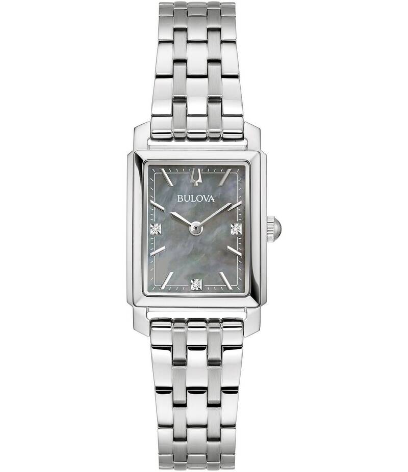 ブロバ レディース アクセサリー 腕時計 Tシャツ Bulova Women's Classic Two Hand Stainless Steel Bracelet Watch Silver シルバー